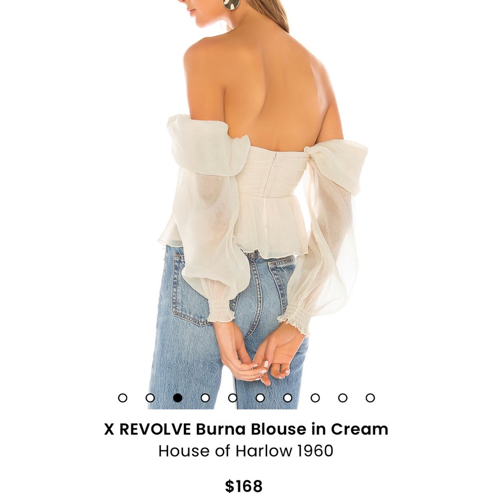 House of Harlow 1960 Cream Blouse - Picture 3 of 4